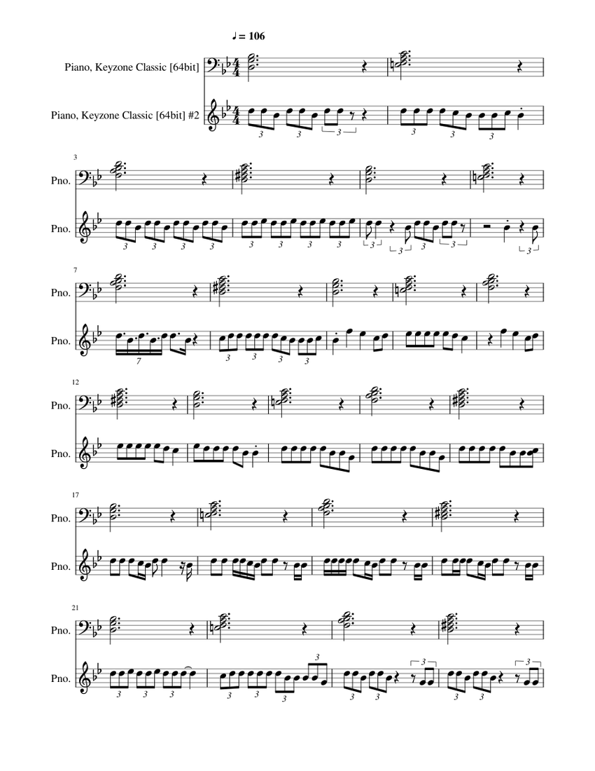 LOW KEY uicideboy Sheet music for Piano (Piano Duo)