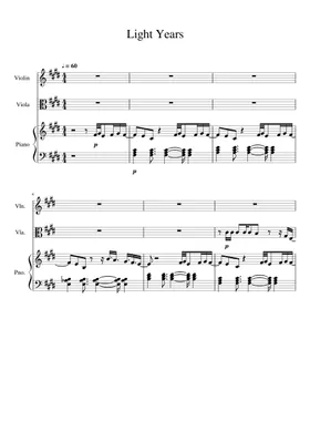 Free Light Years by The National sheet music | Download PDF or print on  Musescore.com