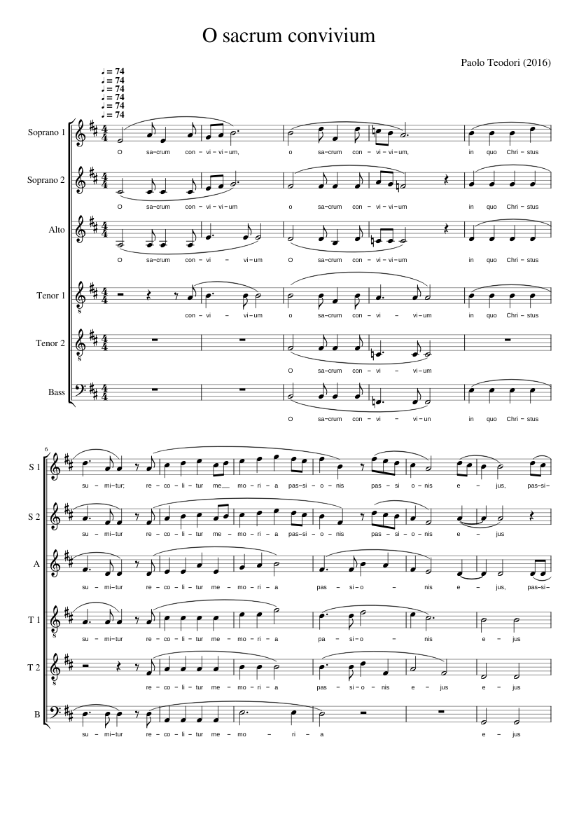 O sacrum convivium a 6