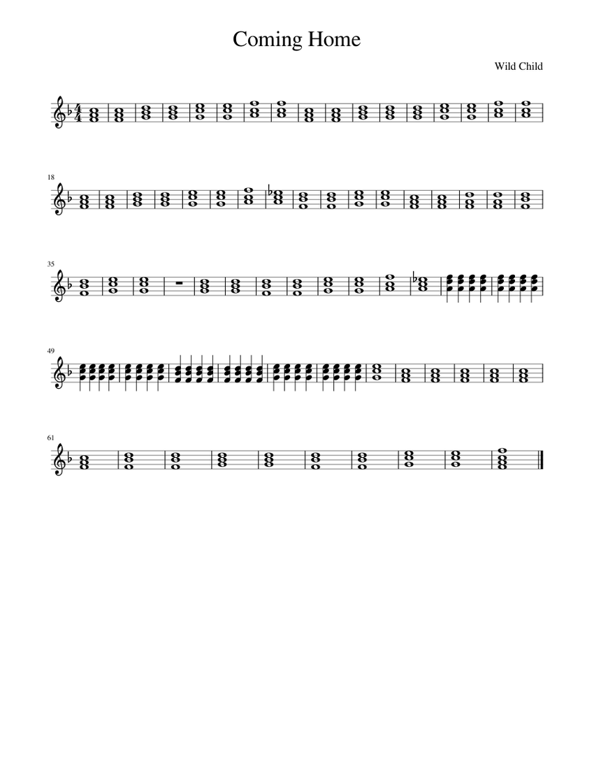 Coming Home Sheet music for Piano (Solo) | Download and print in PDF or ...