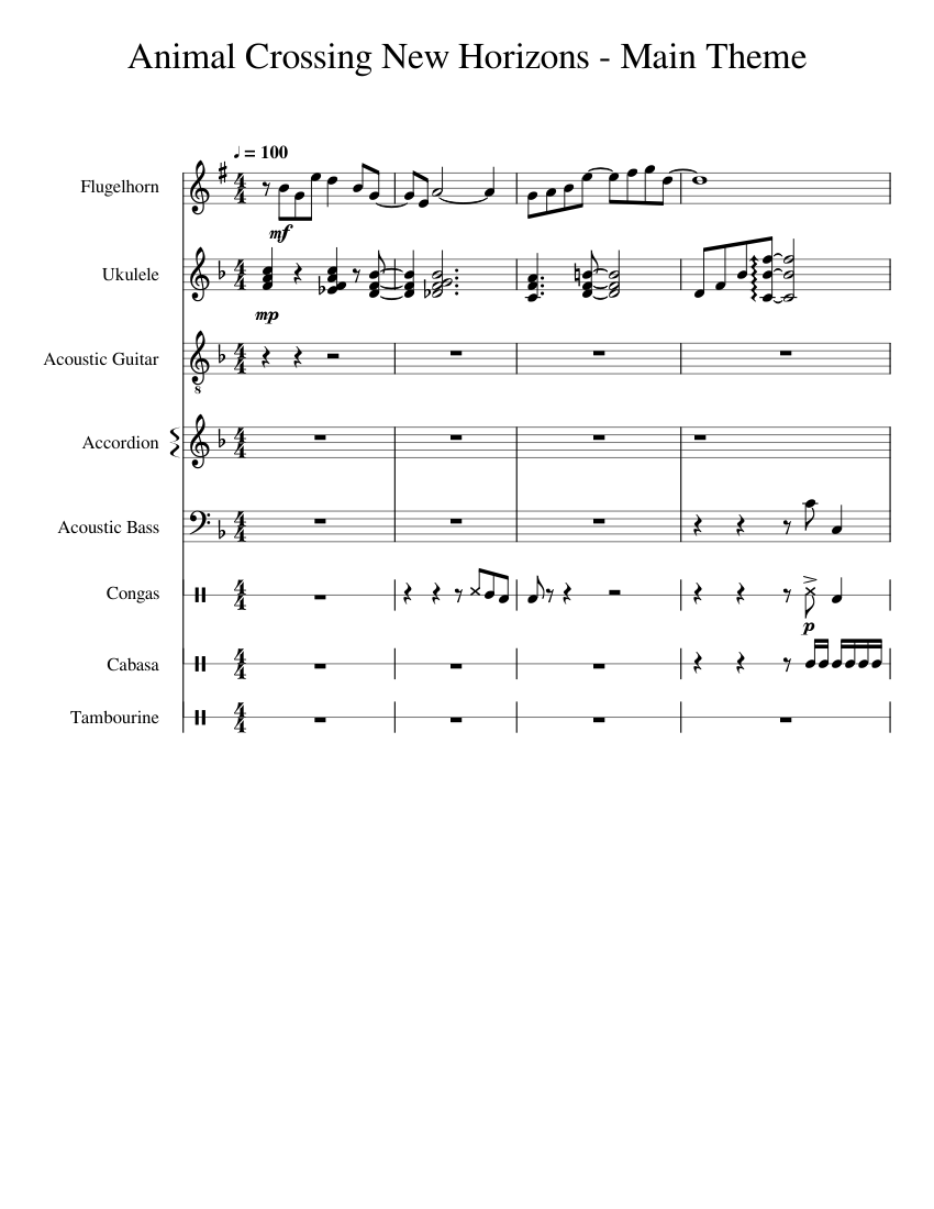 New Horizons Main Theme Sheet music for Accordion, Flugelhorn ...