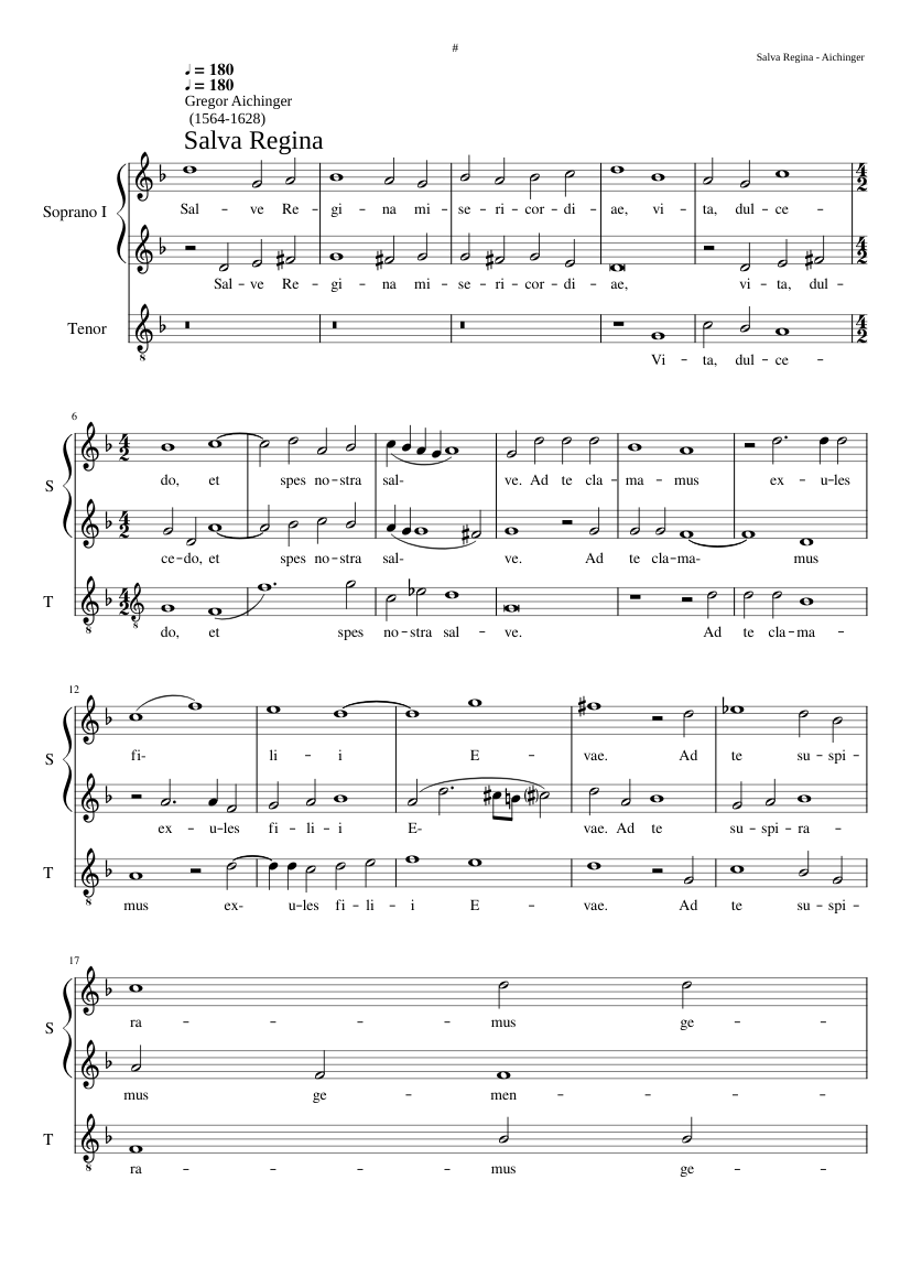 Salve Regina a 3