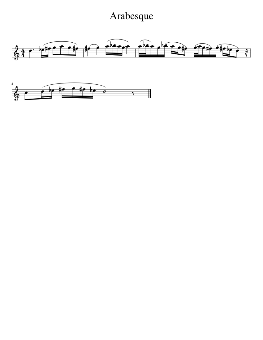 Arabesque Sheet Music For Trumpet In B-flat (Solo) | Musescore.com