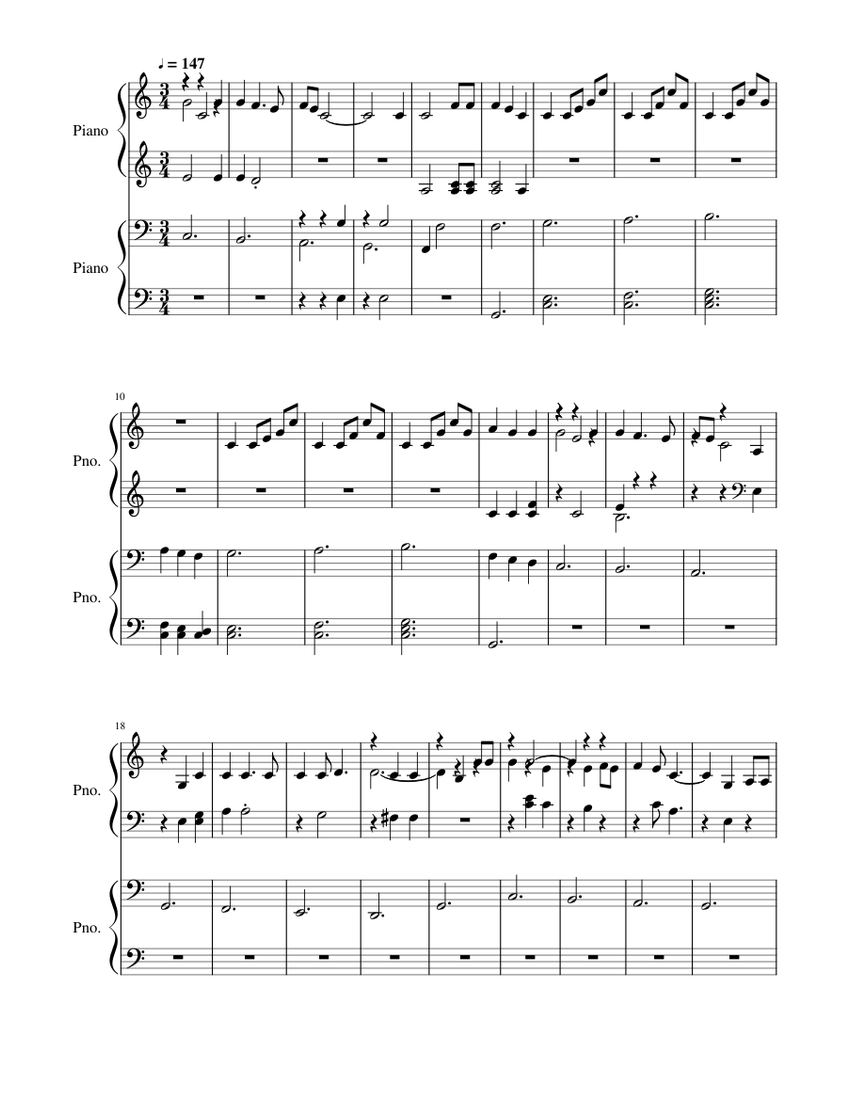 Billy_Joel_-_Piano_Man Sheet music for Piano (Piano Duo) | Musescore.com