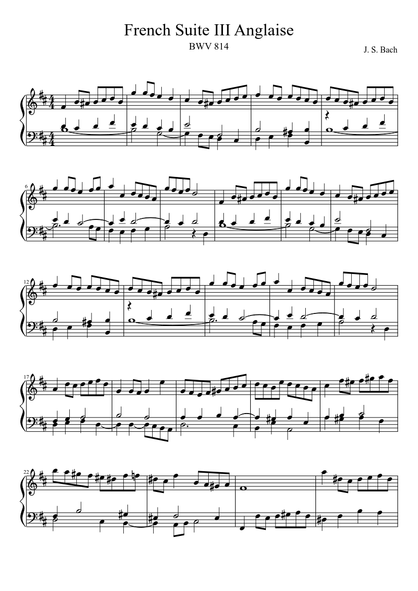 French Suite No.3 in B minor BWV 814