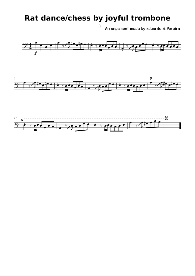 Chess Type Beat (Rat Dance Type Beat) – Joyful Sheet Music for Trombone ...