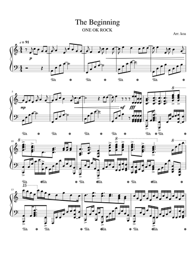 One Ok Rock Sheet Music Free Download In Pdf Or Midi On Musescore Com