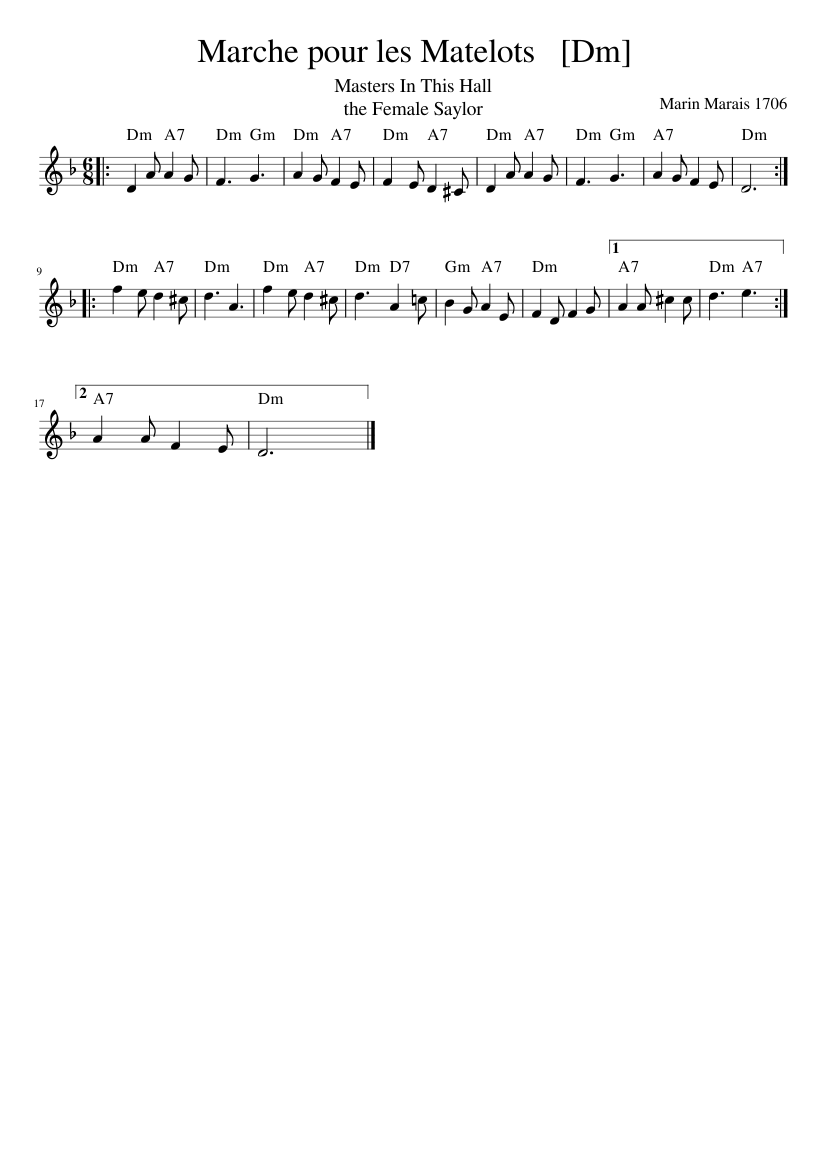 Marche pour les Matelots