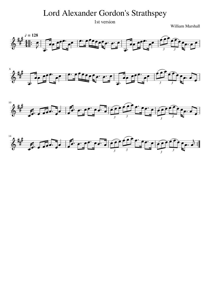 Lord Alexander Gordon's Strathspey