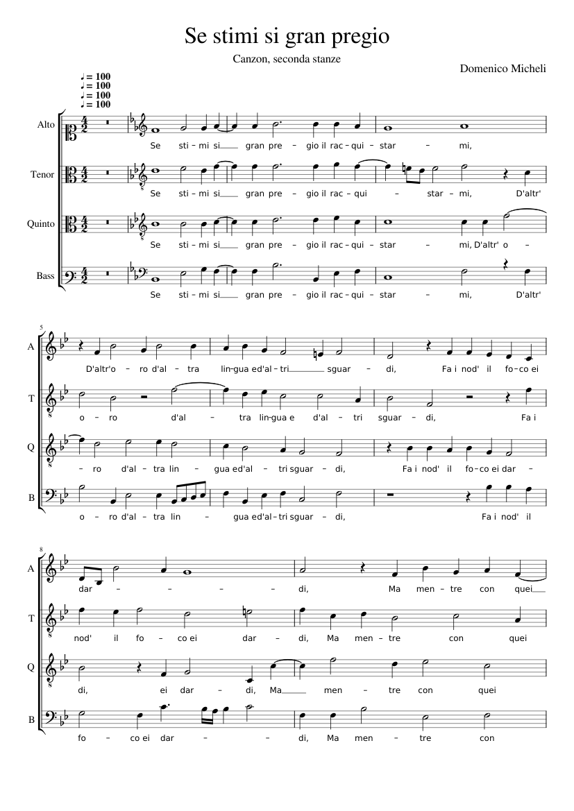 Se stimi si gran pregio