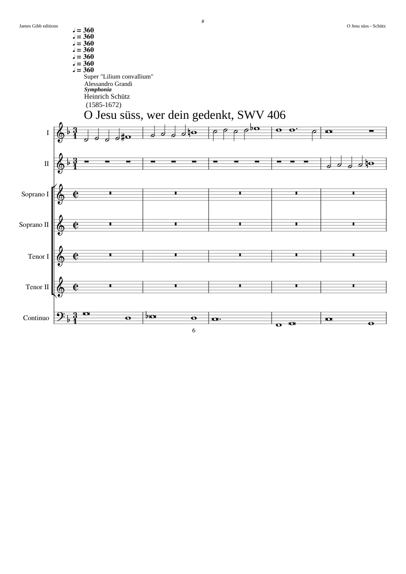 O Jesu süss wer dein gedenkt SWV 406