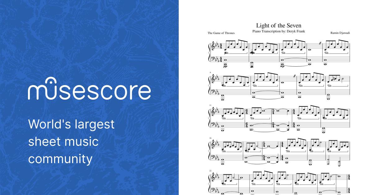 Light of the Seven - Ramin Djawadi Complete Transcription Sheet music for  Piano (Solo) | Musescore.com