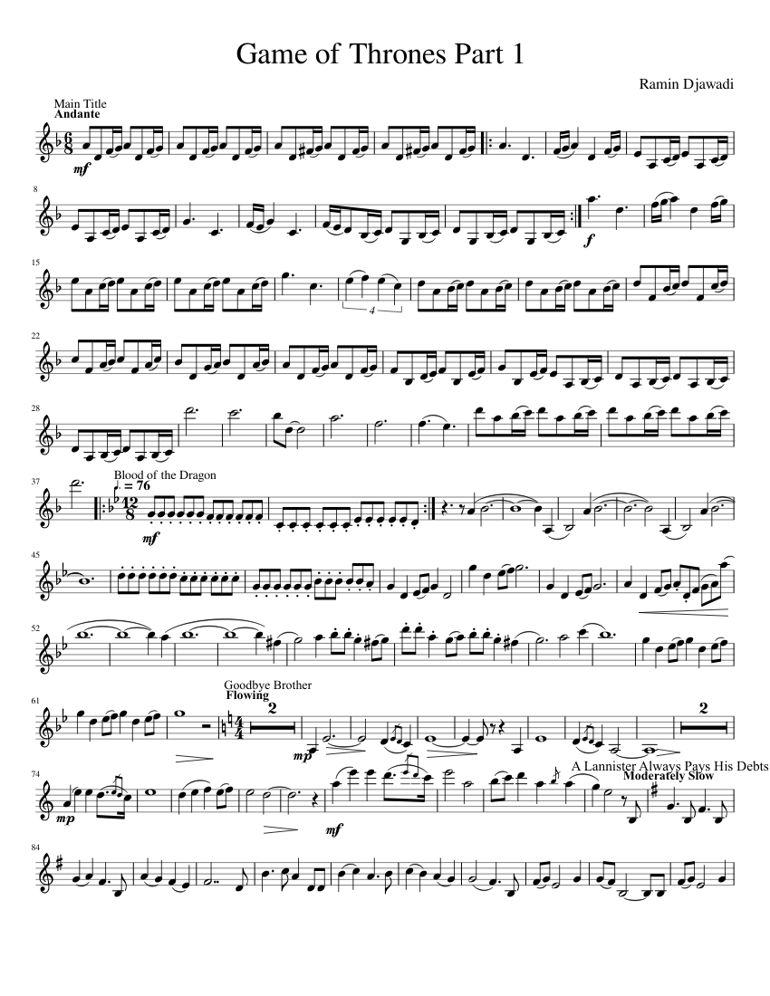 PianoClub: Game of Thrones (partitura com cifras - sheet music)