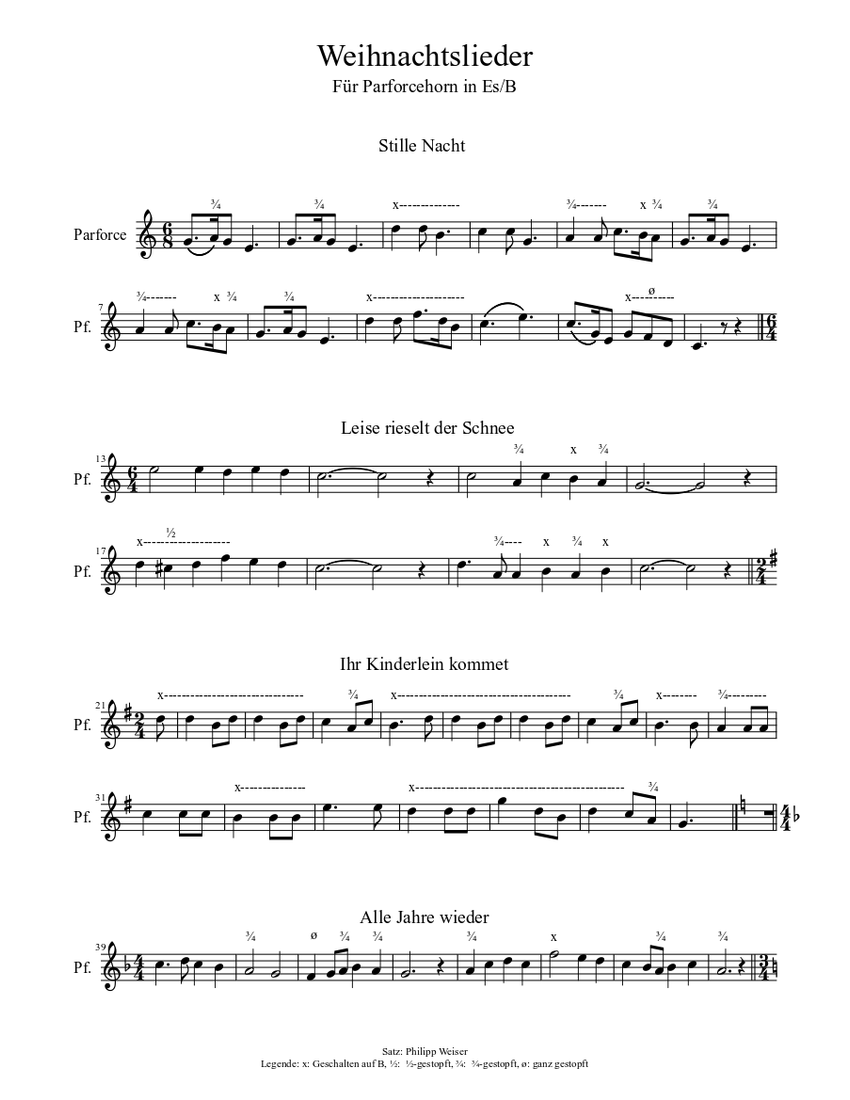 Weihnachtsmelodien Christmas Melodies Sheet music for French horn