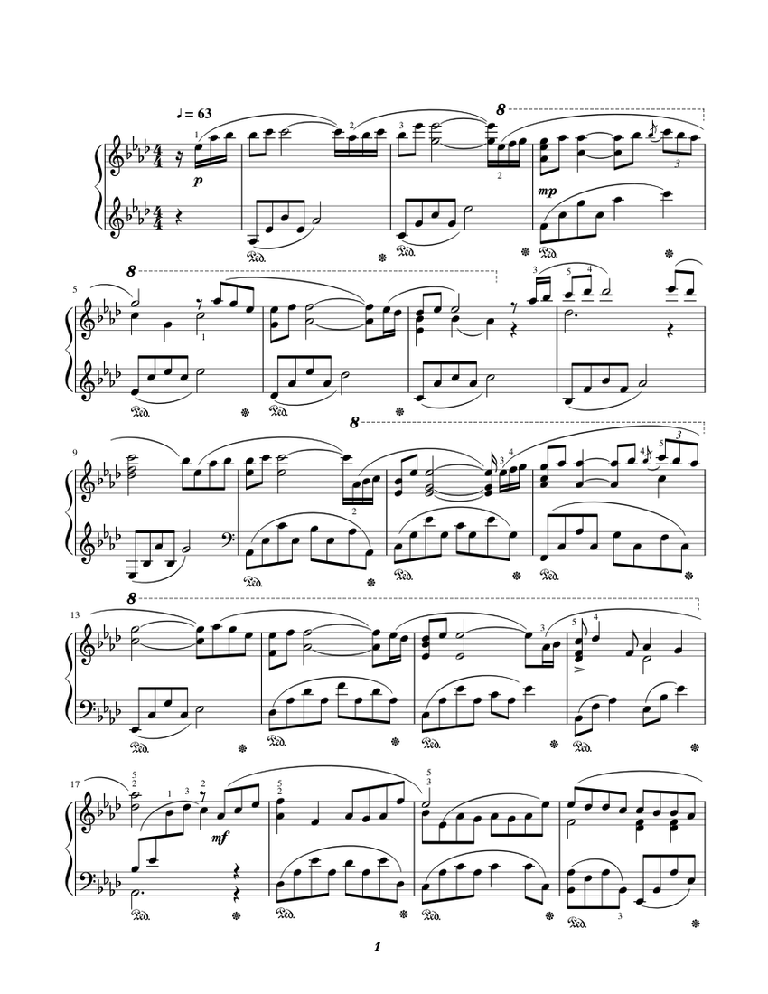 Kiss the Rain - Yiruma Sheet music for Piano (Solo) | Musescore.com