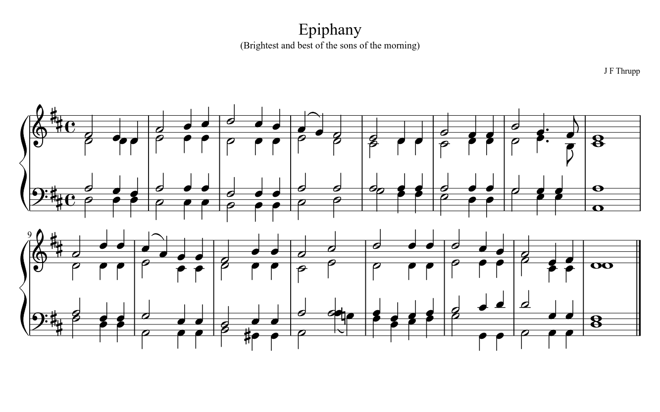 Epiphany (Brightest and best of the sons of the morning)