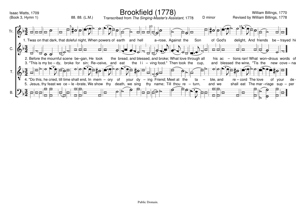Brookfield - William Billings