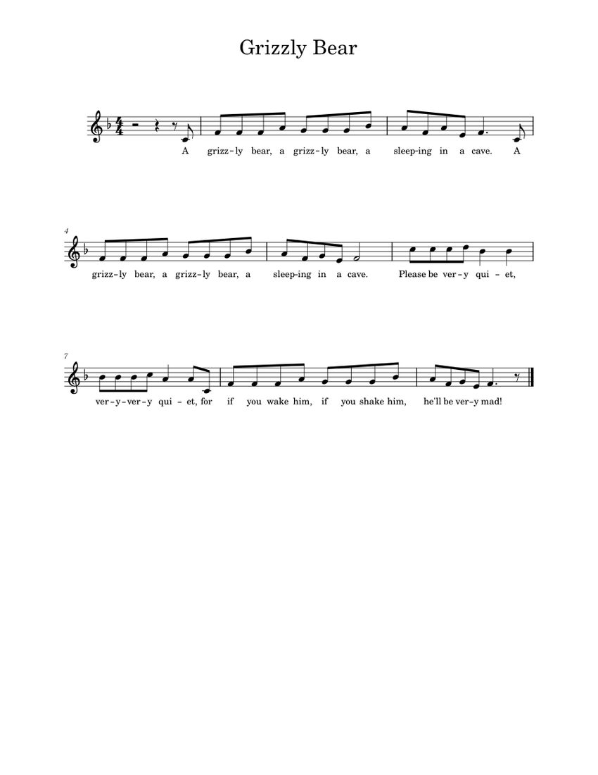 Grizzly Bear Dance – Louis Köhler Sheet music for Piano (Solo ...