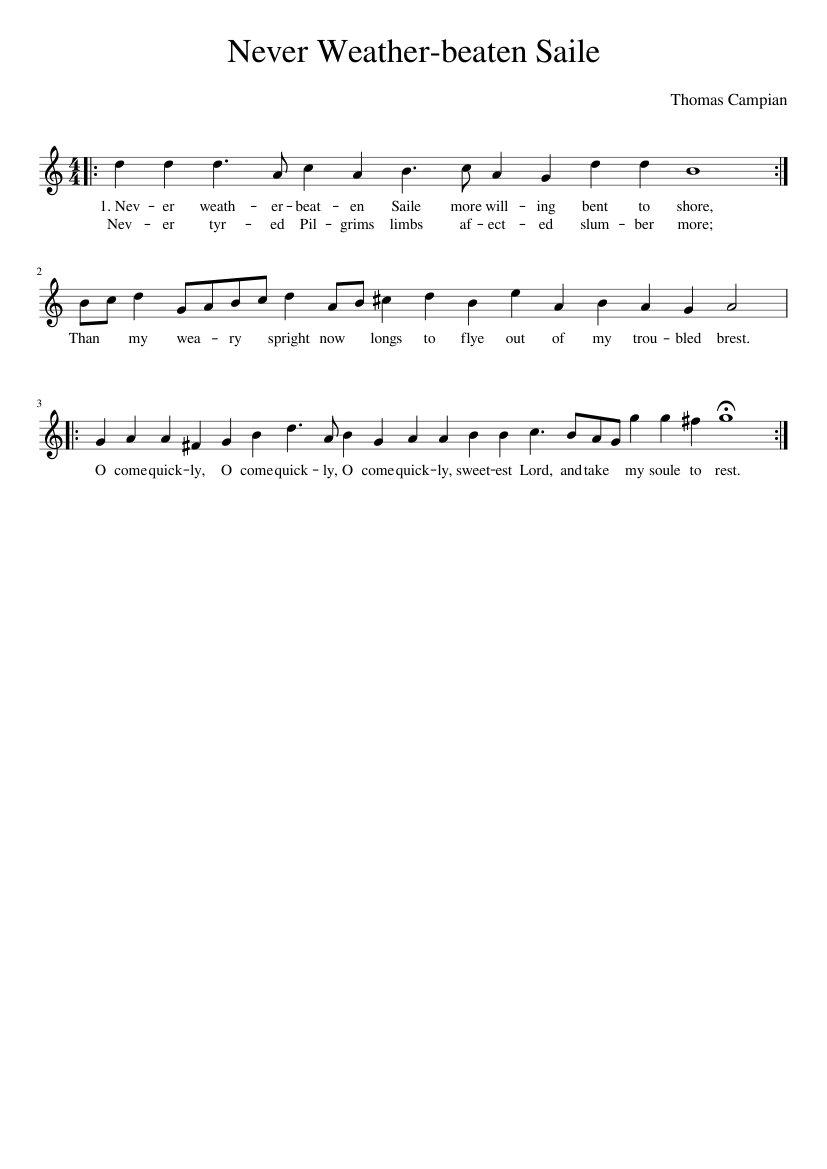 Never Weather-beaten Saile