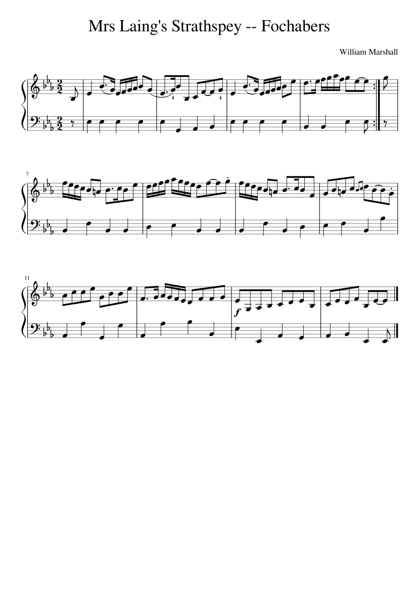 Mrs Laing's Strathspey -- Fochabers