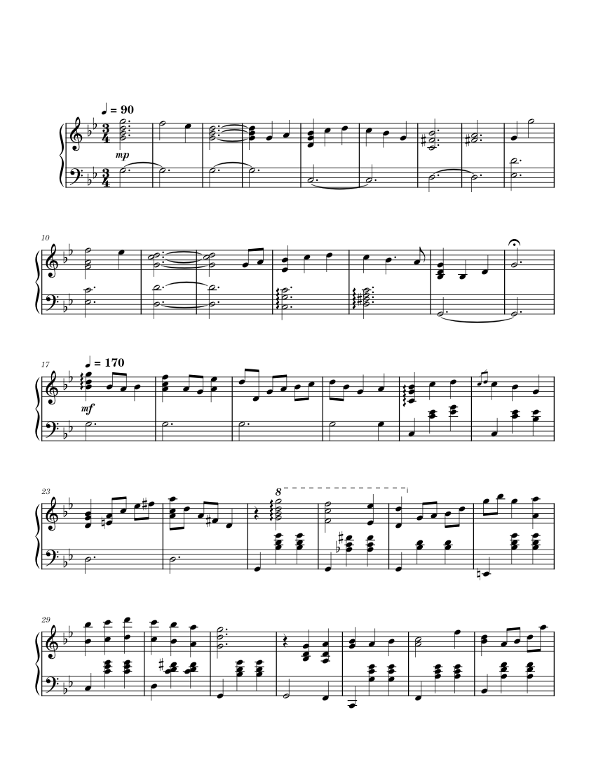 Sinner's Finale - HOYO-MiX Sheet music for Piano (Solo) Easy ...