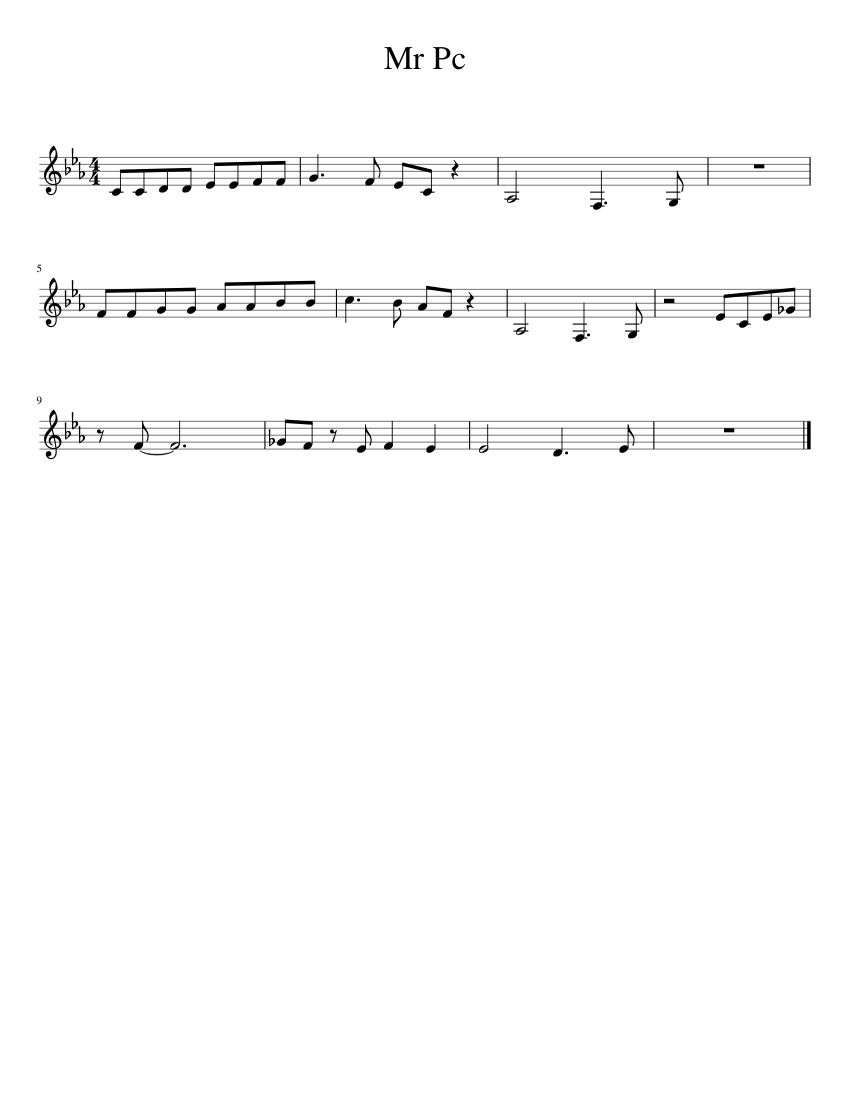 Mr Pc Sheet music for Piano (Solo) | Download and print in PDF or MIDI ...