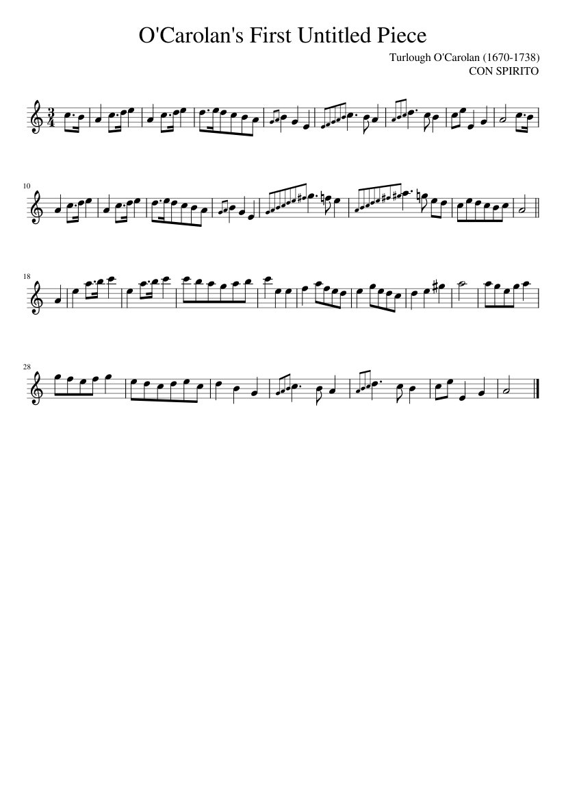 O'Carolan's First Untitled Piece