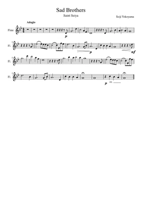 Free Sad Brothers by Seiji Yokoyama sheet music | Download PDF or print on  Musescore.com