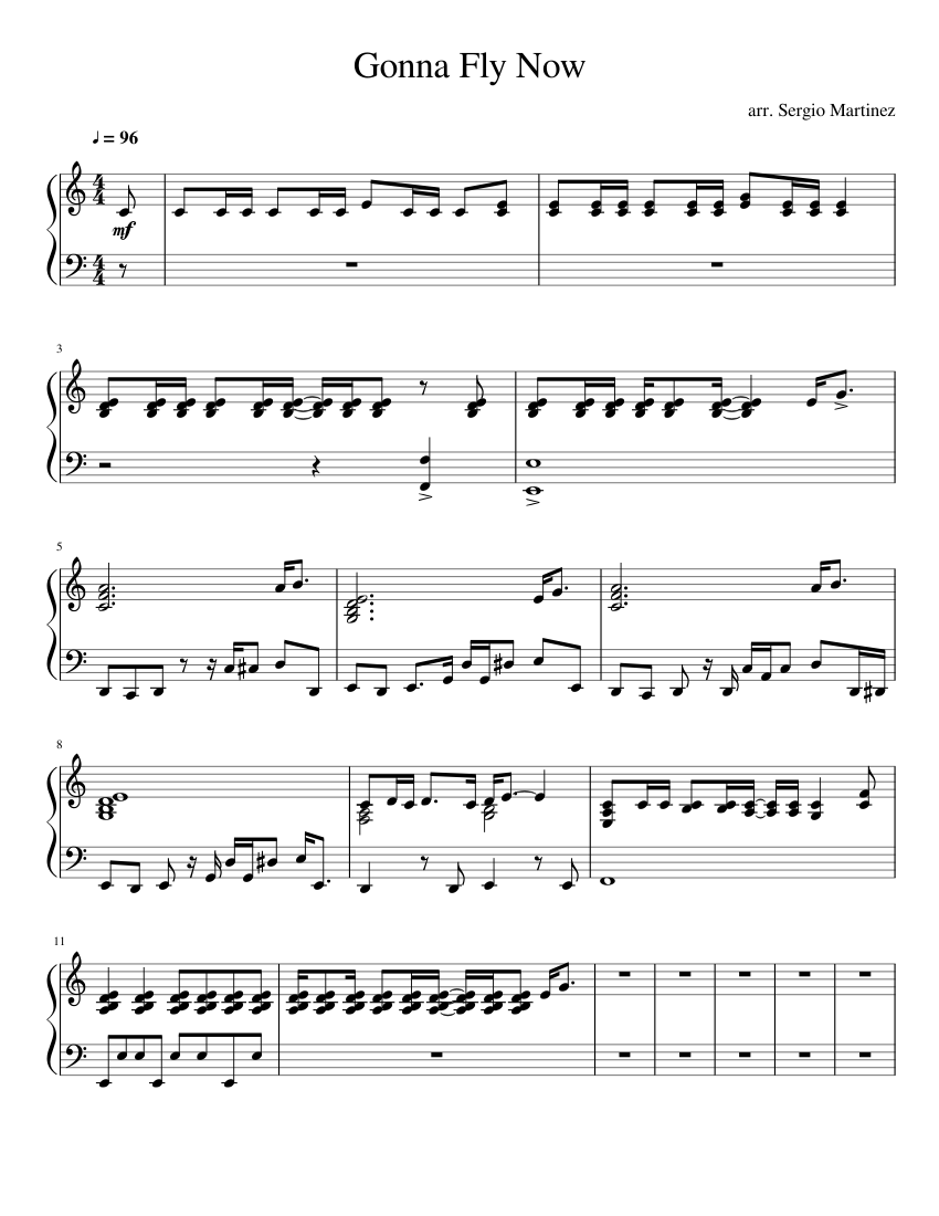 Gonna Fly Now Sheet music for Piano (Solo) | Musescore.com