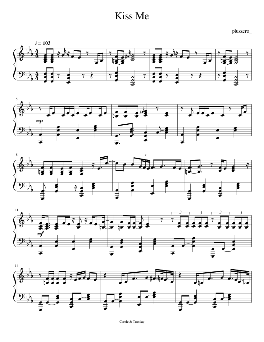 Kiss_Me Sheet music for Piano (Solo)