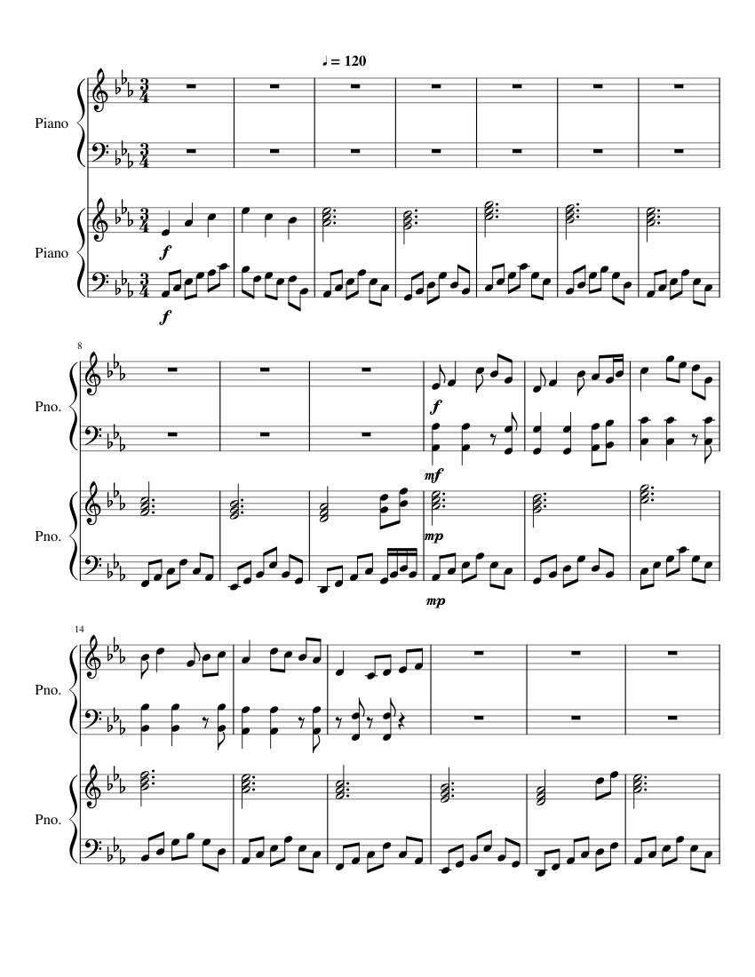 Work in progress Sheet music for Piano (Piano Duo) | Musescore.com