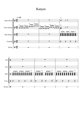 Free Black Skinhead by Kanye West sheet music | Download PDF or print on  Musescore.com
