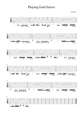 Playing God – Polyphia Tim Henson Sheet music for Guitar, Bass guitar  (Mixed Duet)