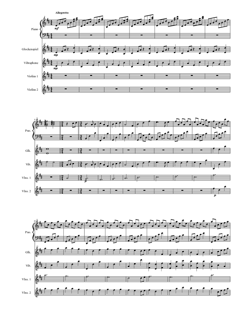 Chimes Blue Night Sheet music for Piano (Solo)