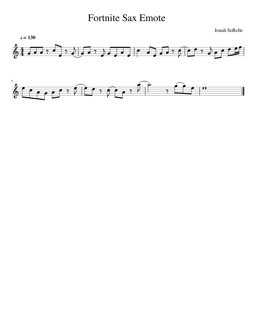 Phone It In Sheet Music Fortnite Sheet Music For Piano Solo Musescore Com