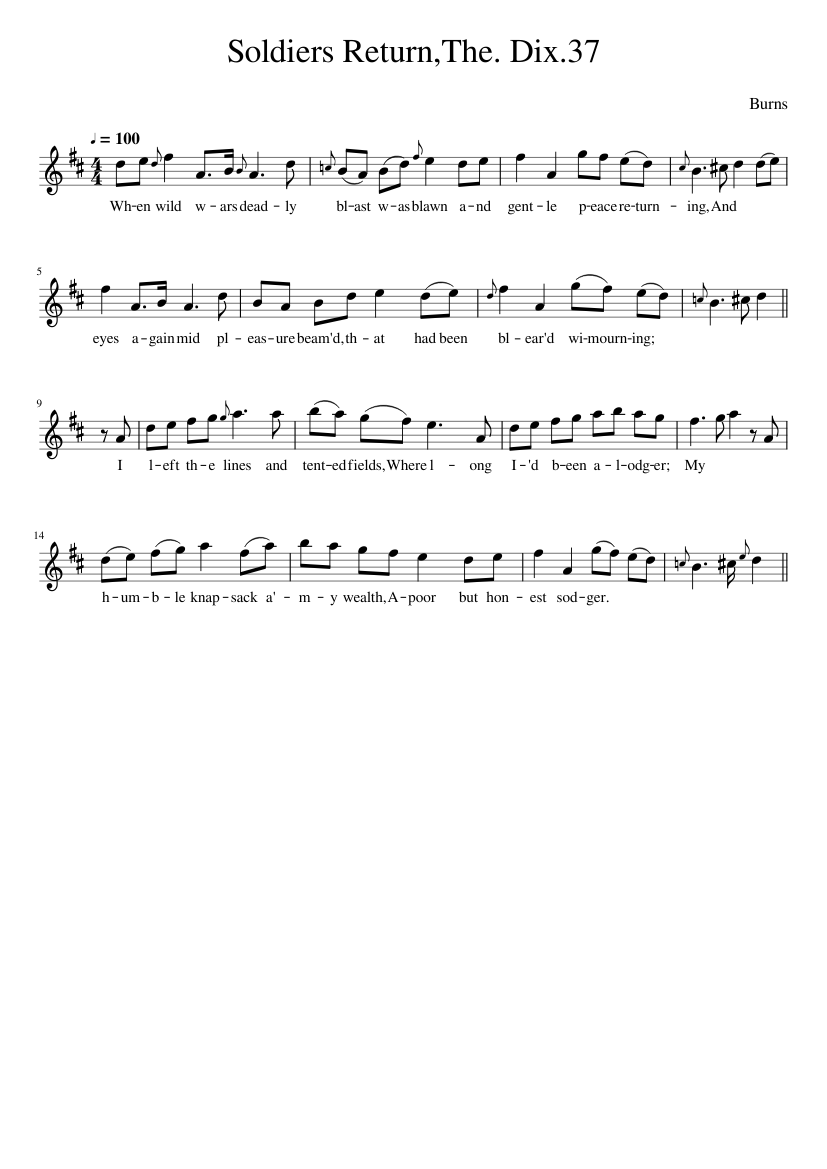 Soldiers ReturnThe. Dix.37