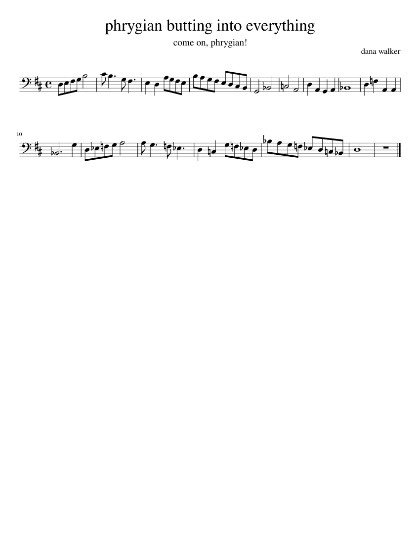 phrygian butting into everything!