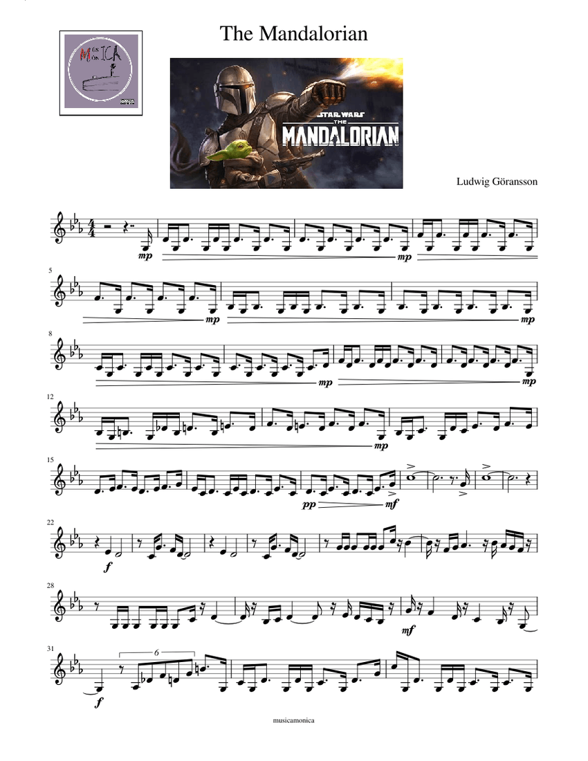 The Mandalorian_violin Sheet music for Piano (Solo) | Musescore.com