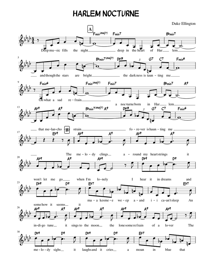 HARLEM NOCTURNE Sheet music for Piano (Solo)