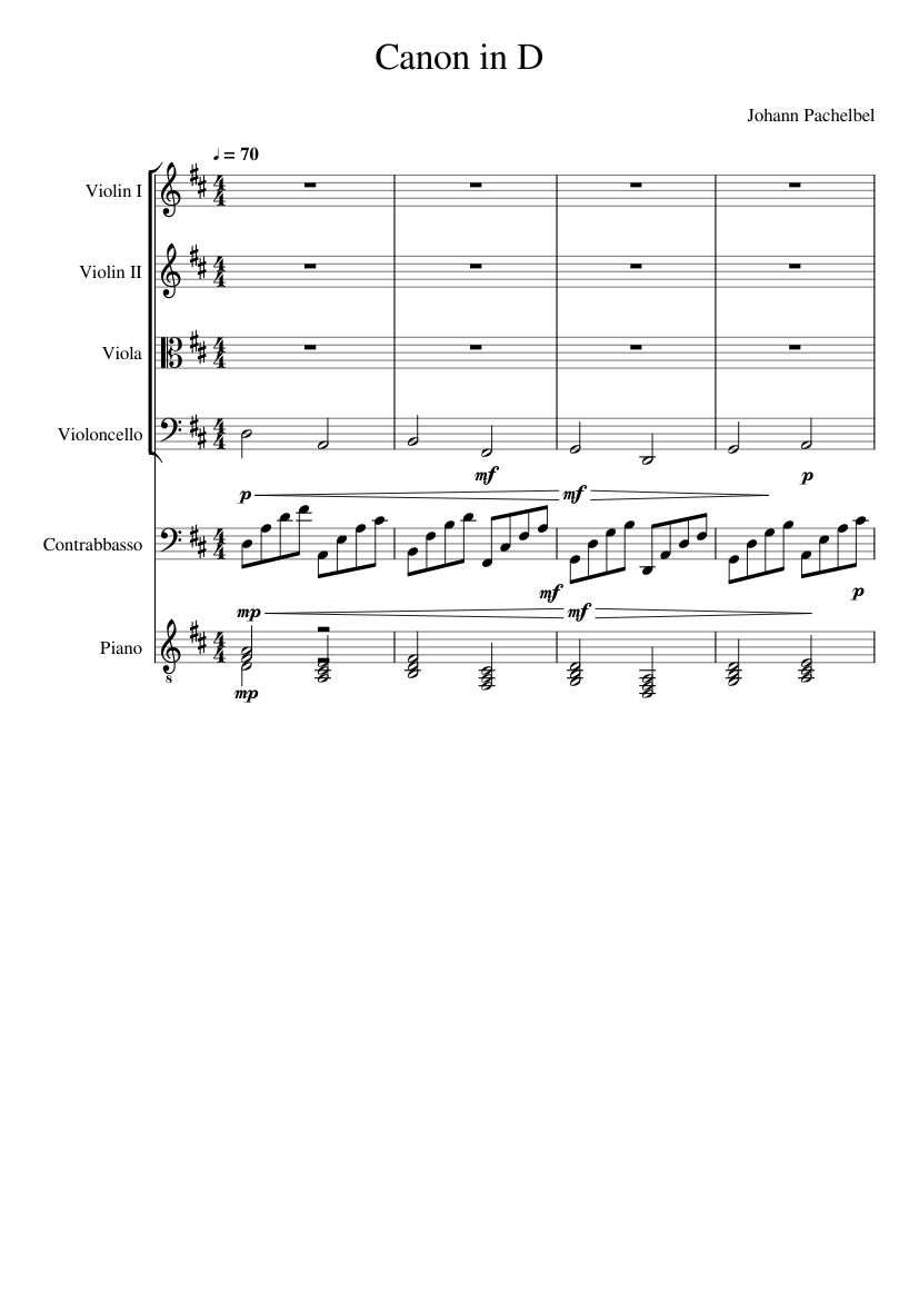 Canon and Gigue in D major P.37