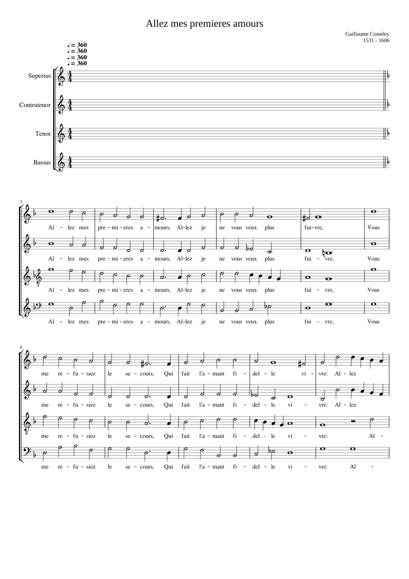 Allez mes premieres amours