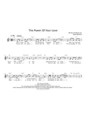 El Poder De Tu Amor (The Power Of Your Love) Chords PDF
