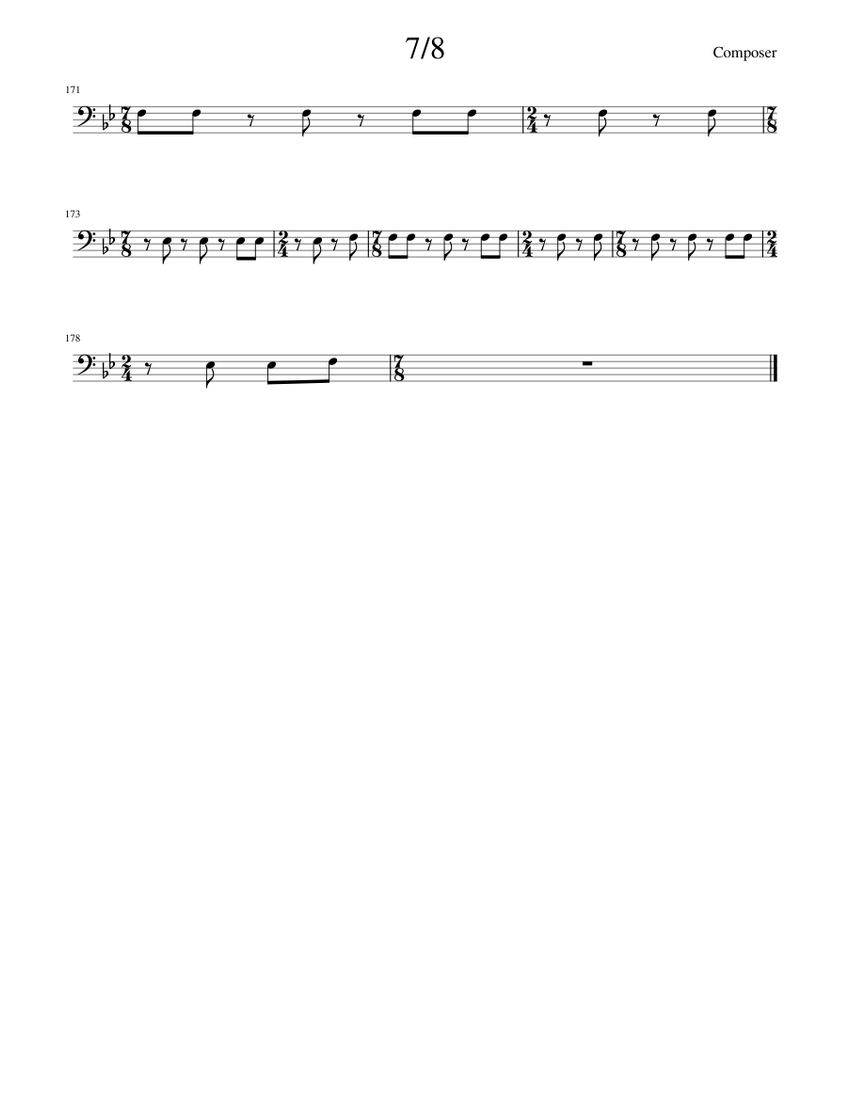 7_8 Sheet music for Piano (Solo) | Musescore.com