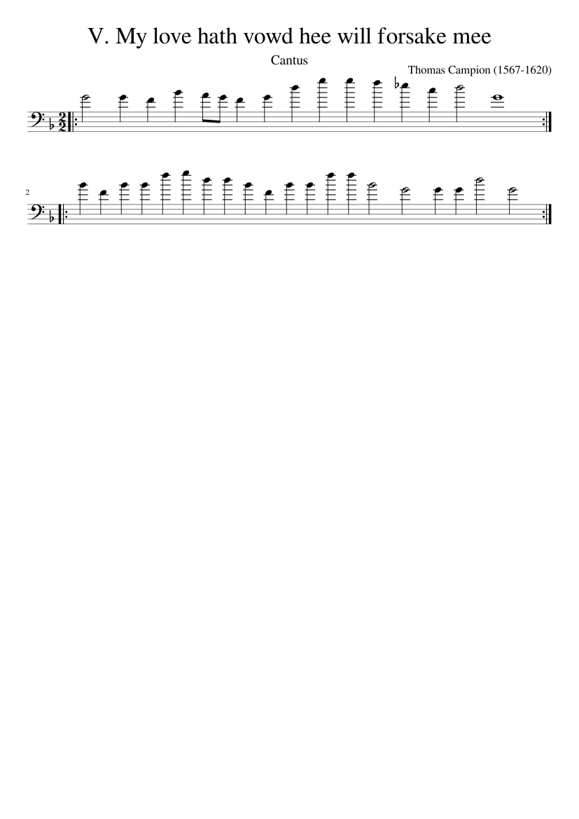 V. My love hath vowd hee will forsake mee