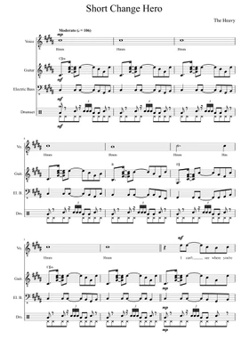 Free short change hero by The Heavy sheet music | Download PDF or print on  Musescore.com