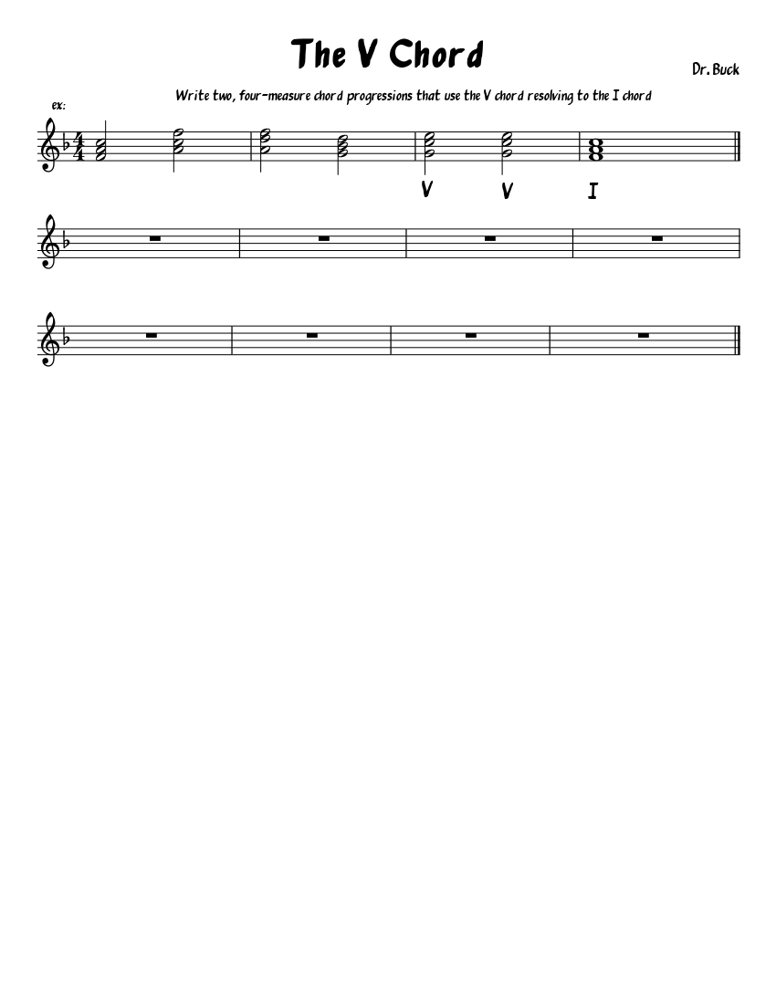 Pvg Score The V Chord - piano tutorial