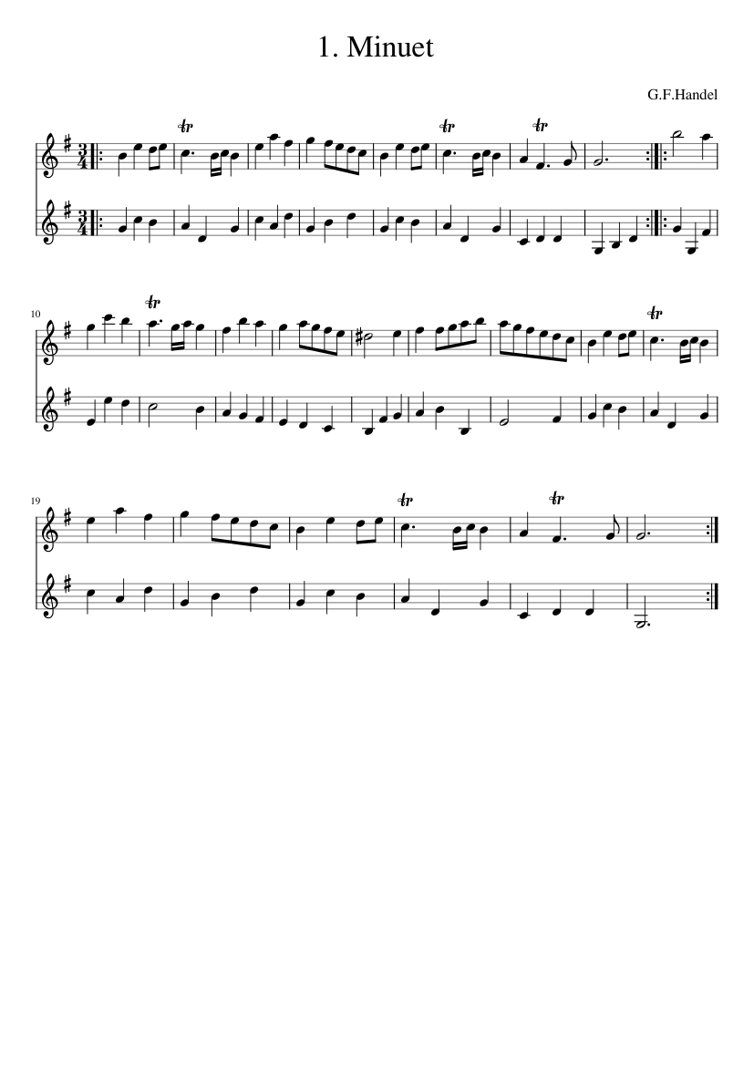 1. Minuet