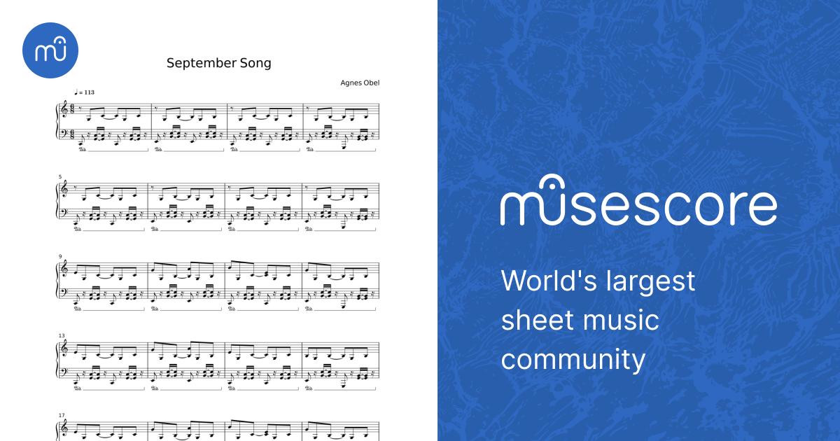 September Song - Agnes Obel Sheet music for Piano (Piano Duo) |  Musescore.com