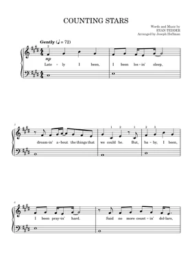 Free Counting Stars (arr. Joseph Hoffman) by OneRepublic ...