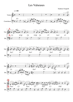 Free Les Valseuses by Stéphane Grappelli sheet music | Download PDF or  print on Musescore.com